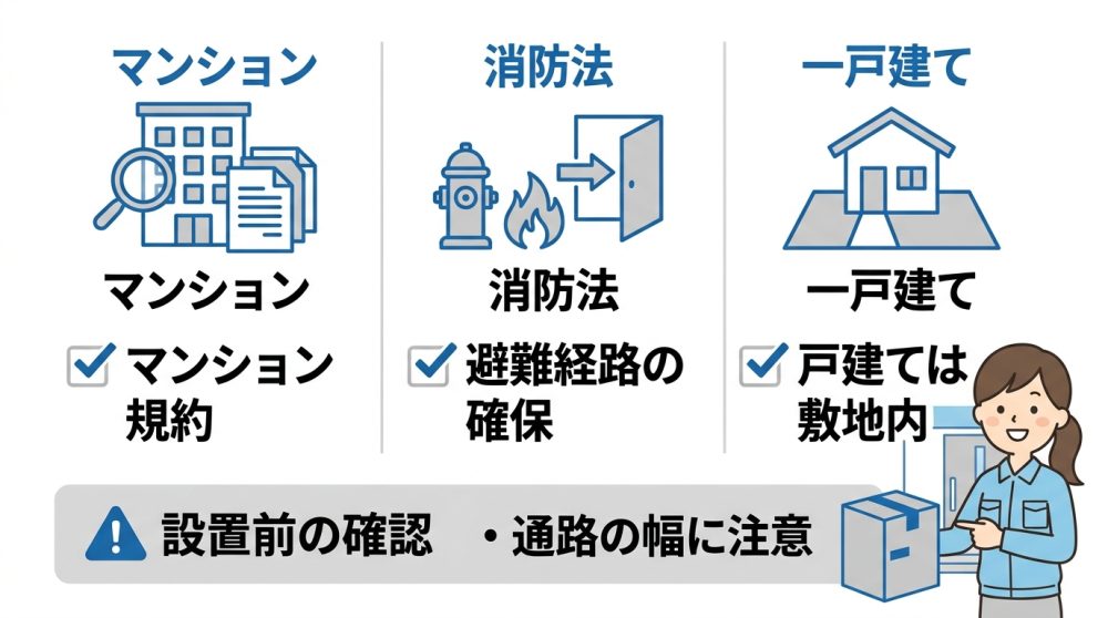 宅配ボックスを玄関前に置いていい？基本ルールを解説