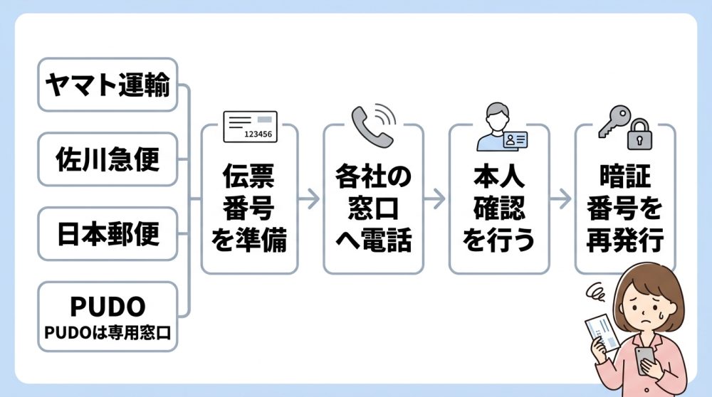 暗証番号の問い合わせ先と電話での確認手順