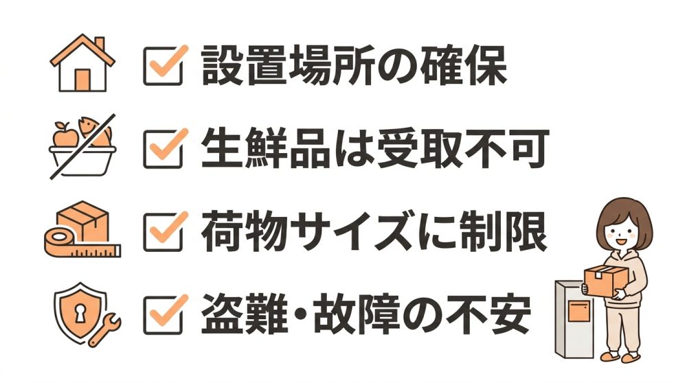 宅配ボックス導入のデメリットと注意点