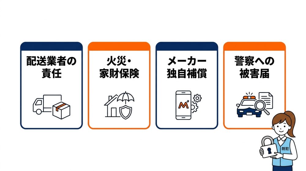 盗難時の責任の所在と利用可能な保険・補償制度
