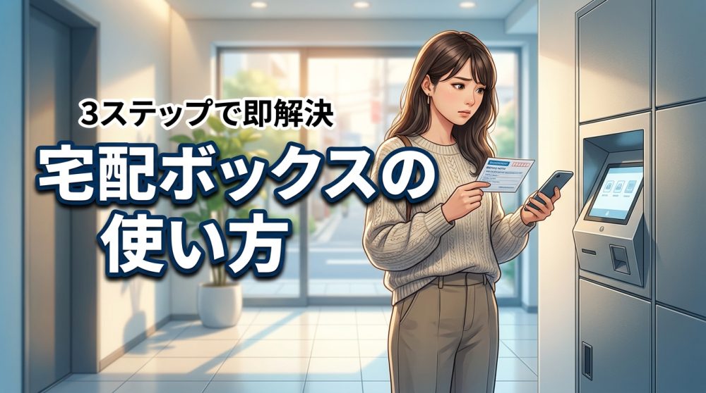 宅配ボックスの使い方がわからない？3ステップで即解決！開かない時の対処法も