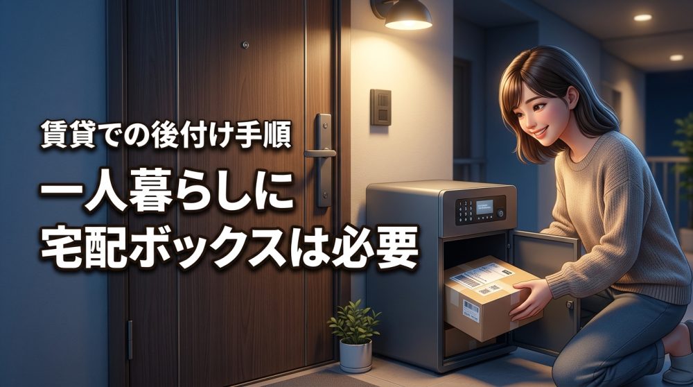 【結論】一人暮らしに宅配ボックスは必要！賃貸で後付けする手順と注意点