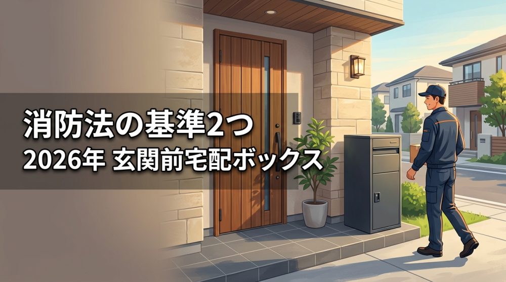 【2026年版】宅配ボックスを玄関前に置いていい？消防法をクリアする基準2つ
