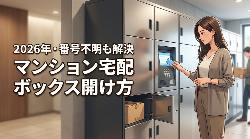 【保存版】マンションの宅配ボックスの開け方！不在票なしや番号不明も即解決