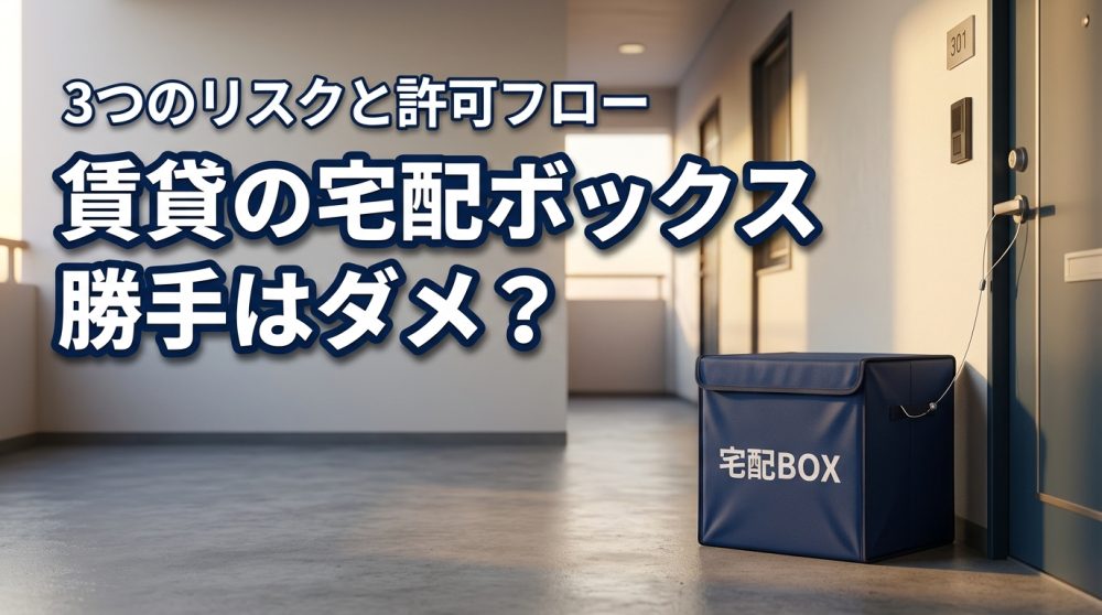 賃貸で宅配ボックスを勝手に置いていい？3つのリスクと許可を得る手順