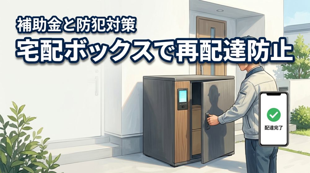 宅配ボックスで再配達を防止する正解！2026年の補助金や防犯対策を網羅