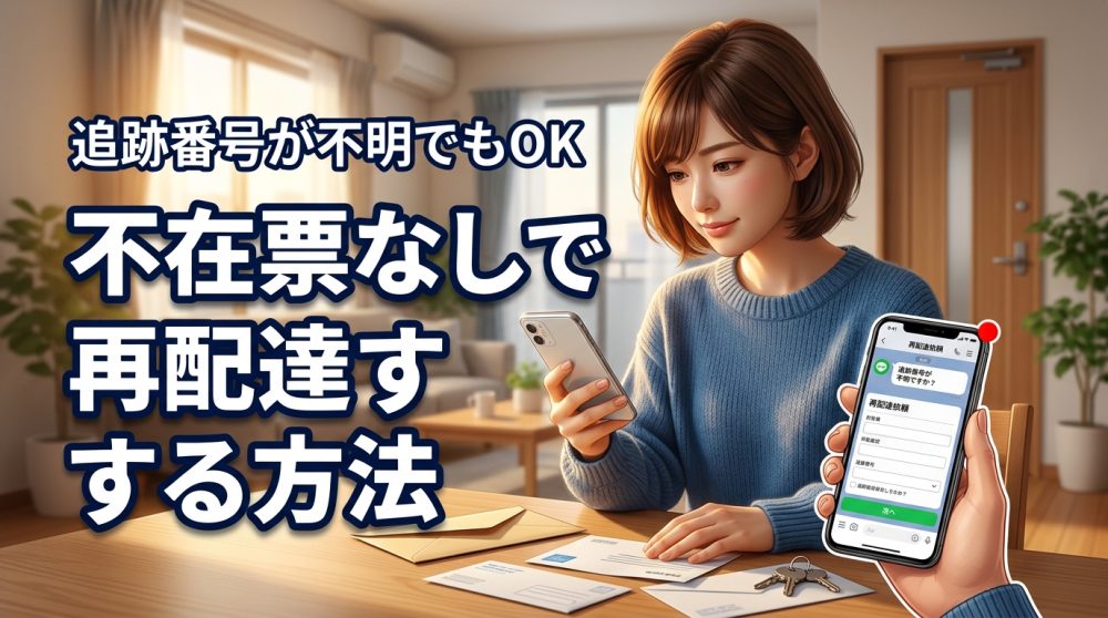 不在票をなくした！再配達はどう頼む？追跡番号が不明でも解決できる全手順