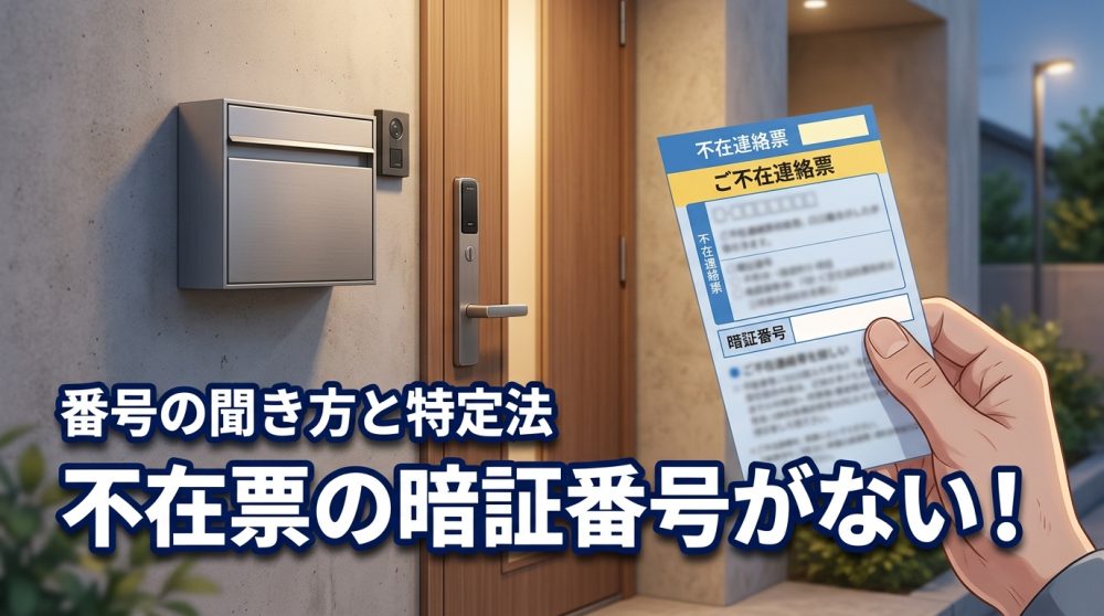 【即解決】不在票の暗証番号が書いてない時の対処法！電話での聞き方と特定方法