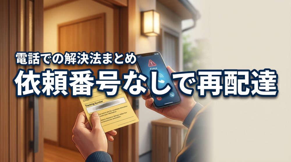 【番号不要】再配達の依頼番号がない時の解決策！電話での問い合わせ先まとめ