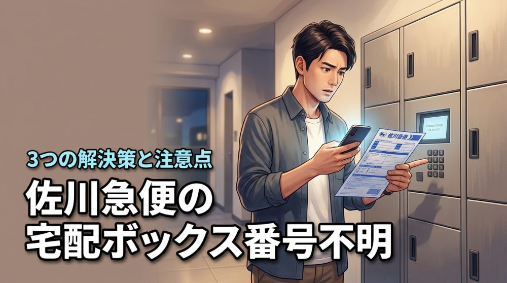 佐川急便の宅配ボックス番号がわからない時に試したい3つの解決策と注意点