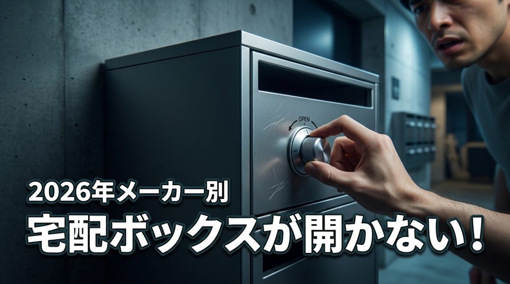 【解決】宅配ボックスがopenに回らない・開かない時のメーカー別対処法
