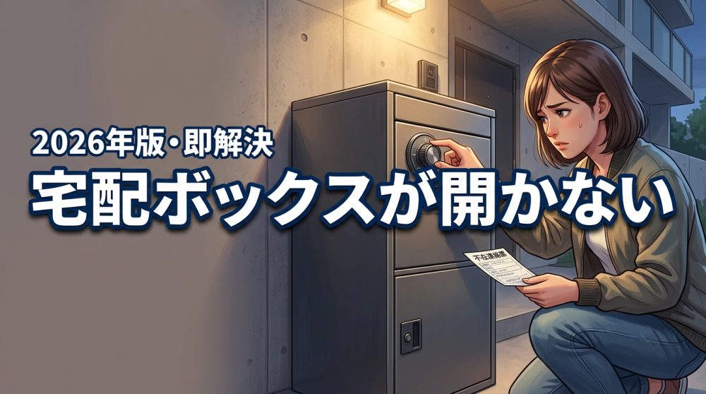 【即解決】宅配ボックスのダイヤルが開かない時に試すべき原因特定と裏ワザ