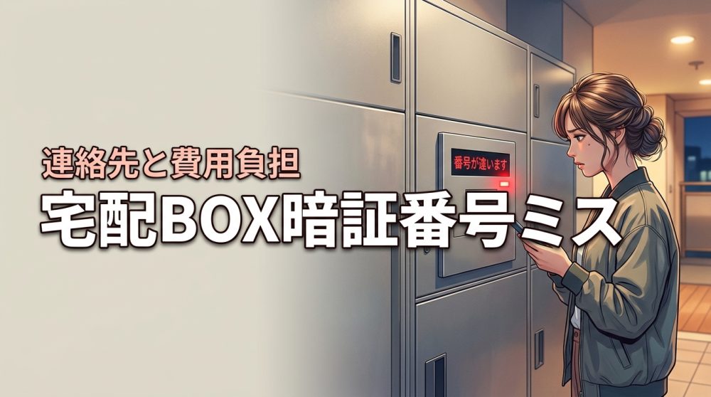 宅配ボックスの暗証番号を間違えた…開かない時の連絡先や費用は誰が払う？