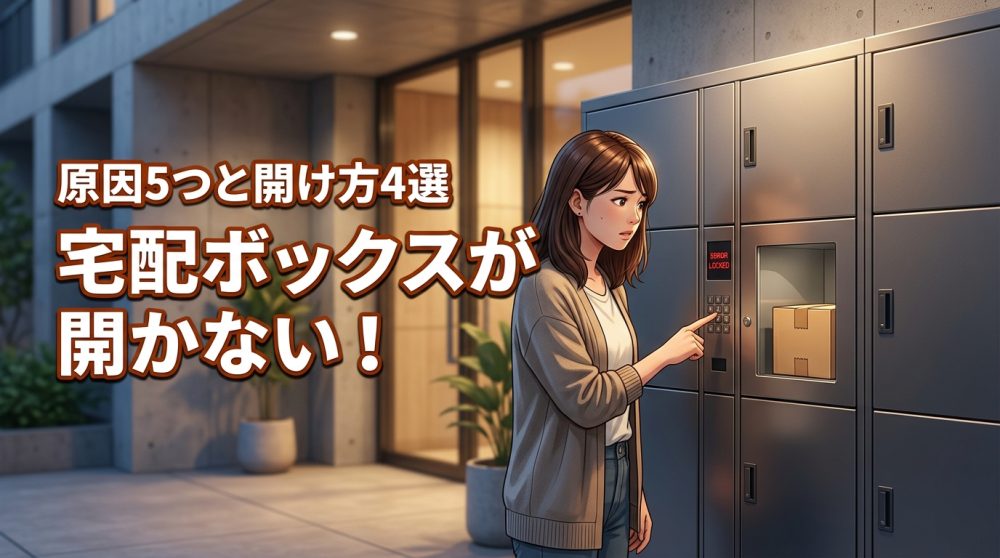 宅配ボックスに荷物が入ってるのに開かない！5つの原因と自力で開ける4つの方法