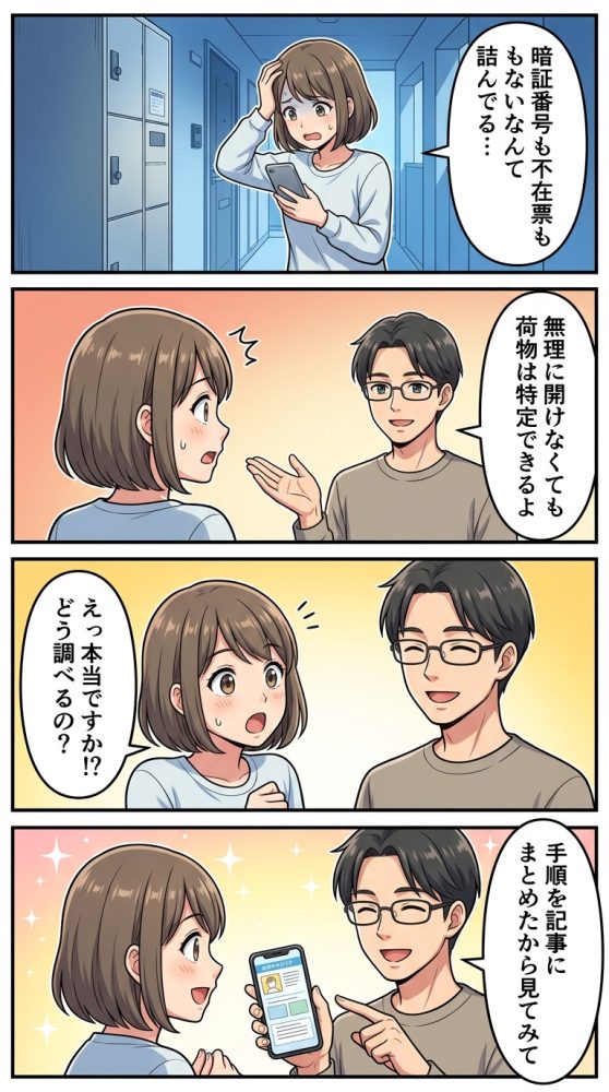 宅配ボックス 不在票 ない 暗証番号