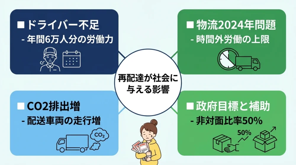 再配達が社会に与える影響