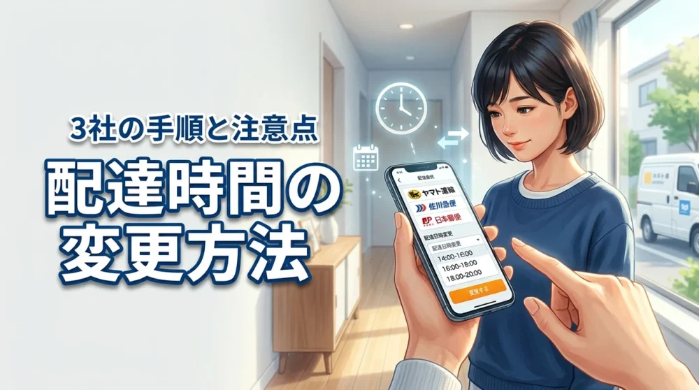 配達時間変更方法ってどうやるの？3社の手順と注意点をわかりやすく解説