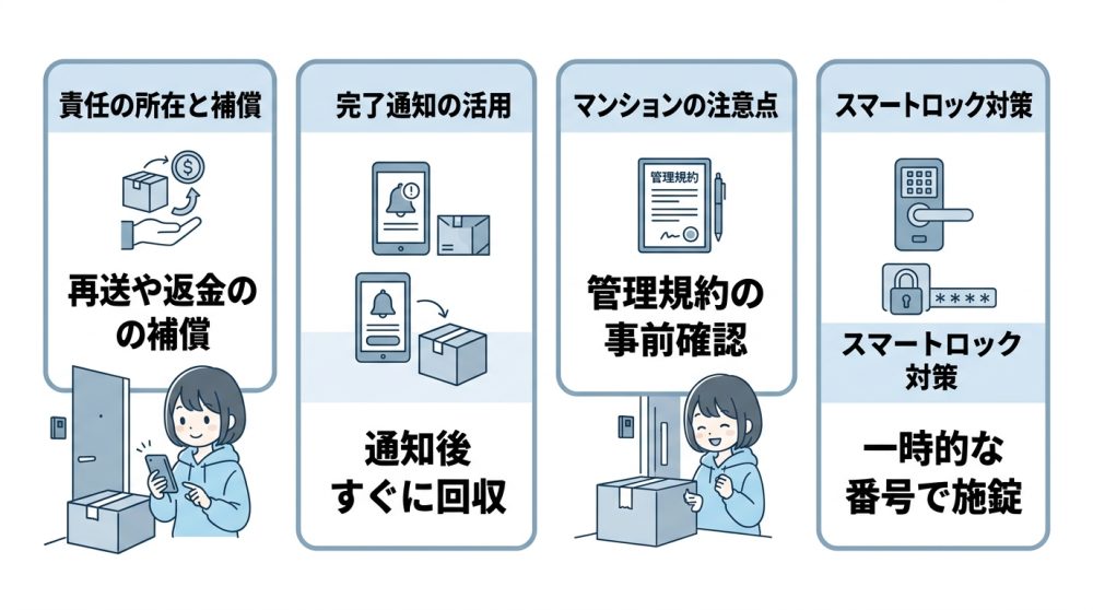 置き配の盗難対策と補償を知ろう