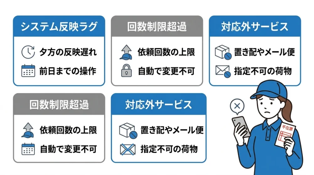 再配達の時間変更ができない理由とは