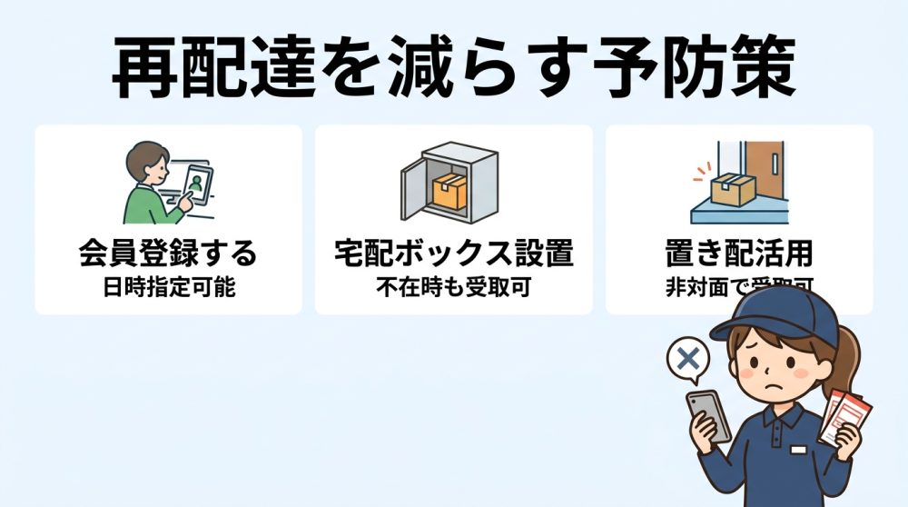 再配達を減らす予防策