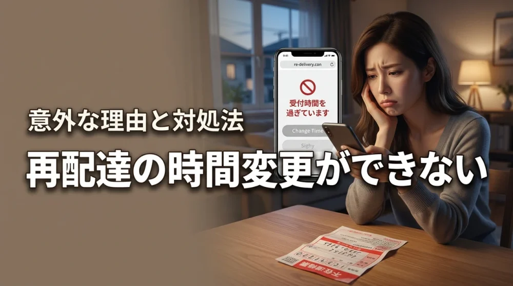 再配達の時間変更ができないのはなぜ？意外な理由と今すぐできる対処法