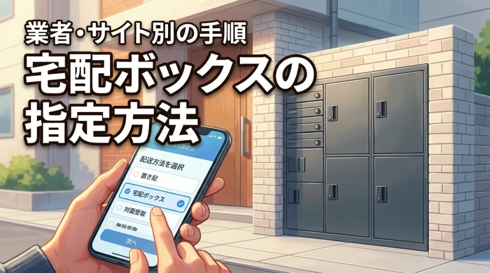 宅配ボックスの指定方法でお悩み？業者別・サイト別の手順と注意点を解説