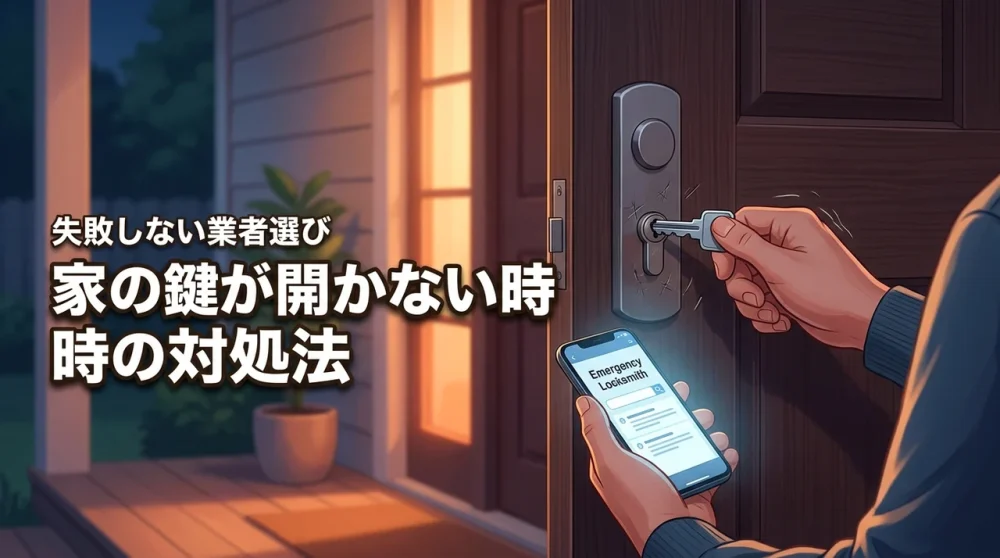 家の鍵が開かないならまずこれ！原因別正しい対処法と業者選びのコツ