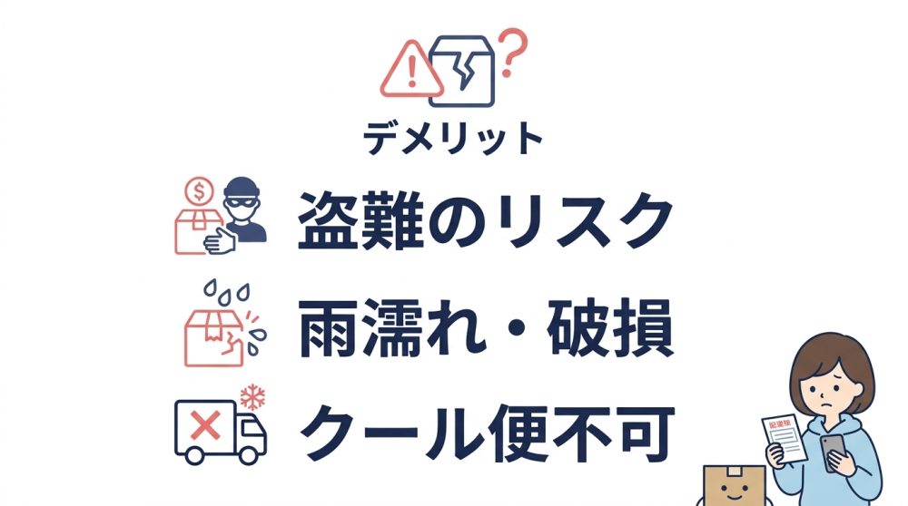 非対面で荷物を受け取るデメリット3つ