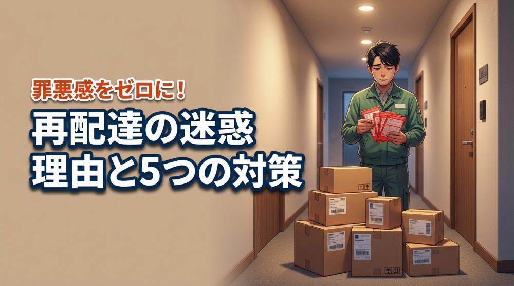 もう罪悪感に悩まない！再配達が迷惑な理由3つと今すぐできる5つの対策