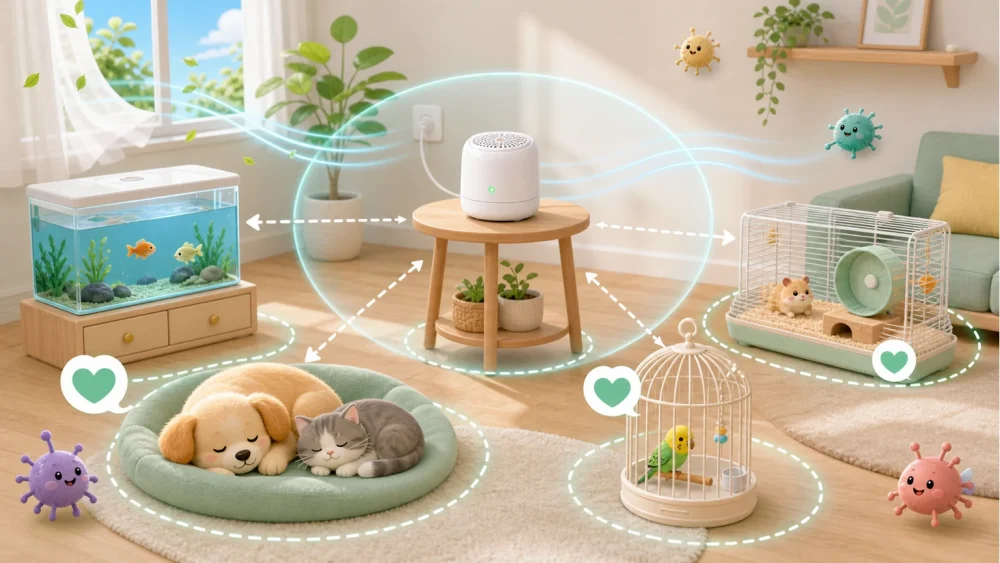 ペットがいる部屋で使う注意点