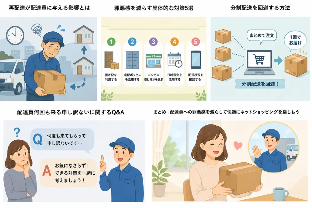 まとめ：配達員への罪悪感を減らして快適にネットショッピングを楽しもう