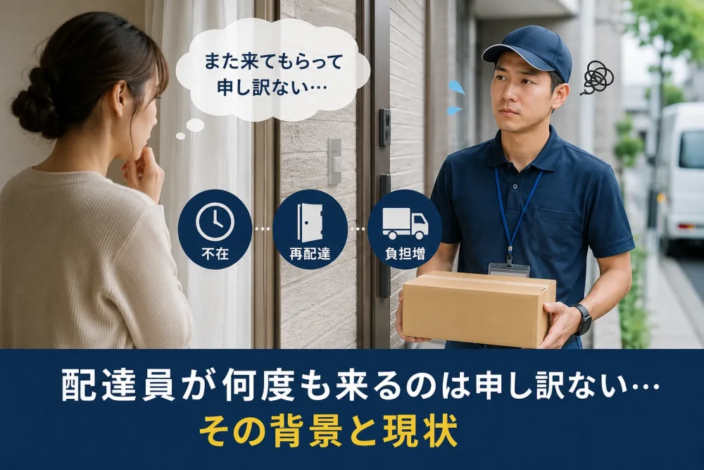 配達員が何度も来るのは申し訳ない…その背景と現状